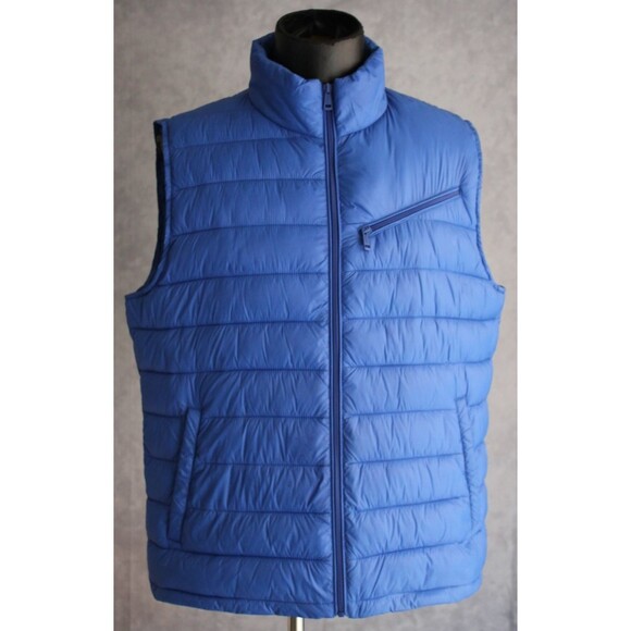 Cole Haan Signature Series Men's Puffer Vest Size Large Blue - Picture 2 of 8